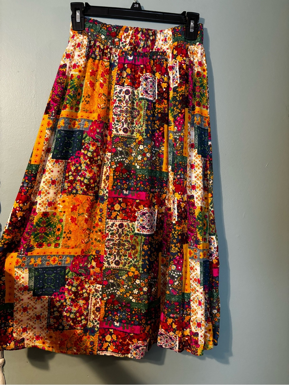 NATURAL LIFE Patchwork Midi Skirt - NWOT Perfect for fall!🍂